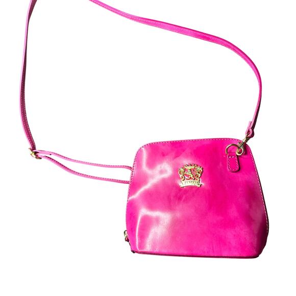 Pratesi Handbags - Pratesi Firenze Genuine Leather Hot Pink Crossbody Bag Purse Made in Italy
